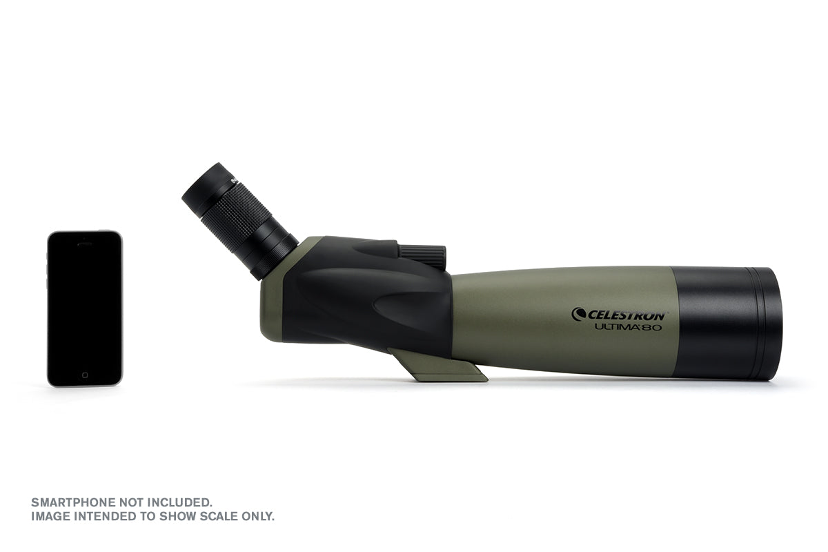 Celestron Ultima 20-60x80mm Angled Zoom Spotting Scope - High Power Magnification for Bird Watching, Hunting & Target Shooting | Waterproof & Fog Proof Design