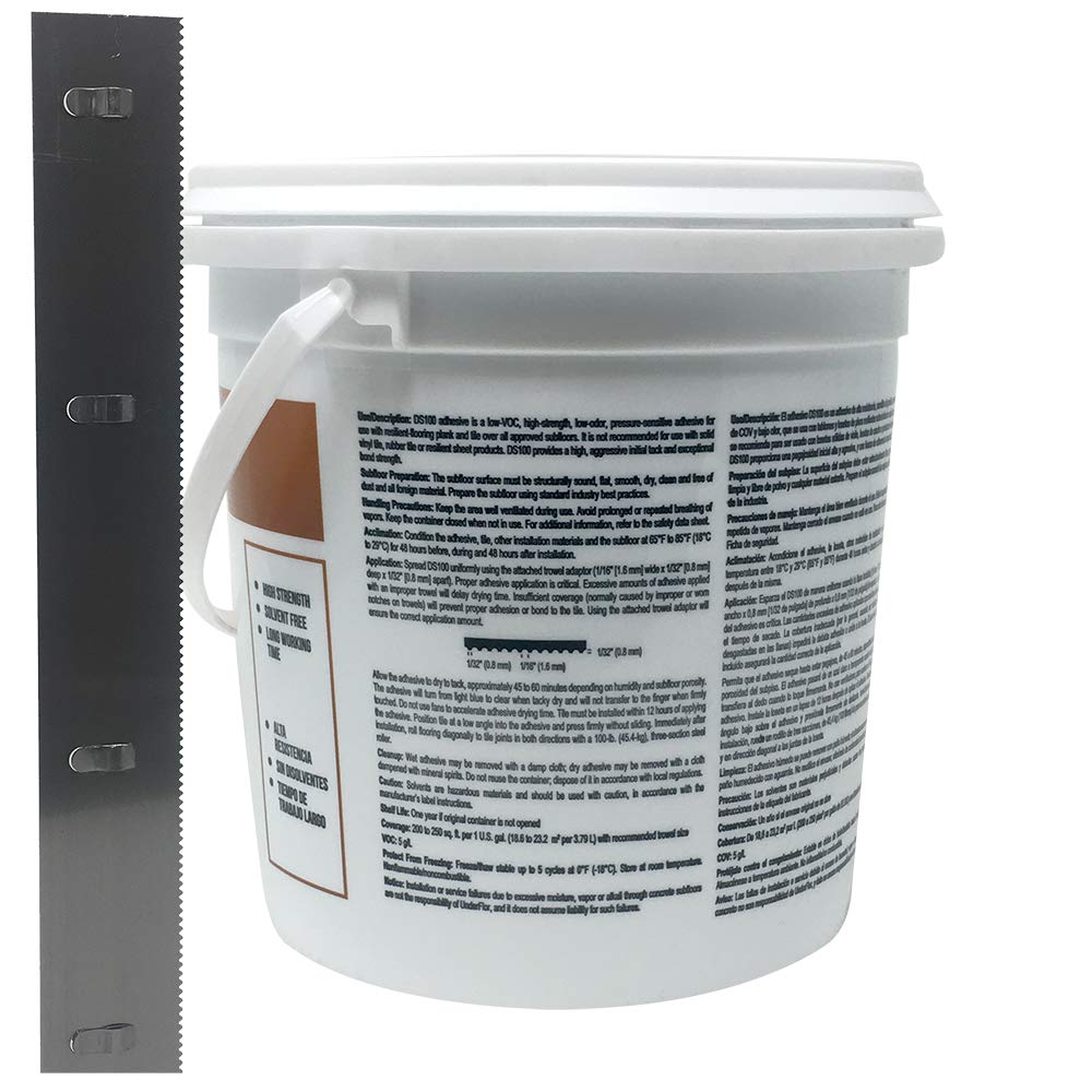 Congoleum DS100 Underfloor Pressure-Sensitive Adhesive 1 Gallon - Premium Glue for Vinyl Plank & Tile Flooring Installation - Perfect for Home Renovation & DIY Projects