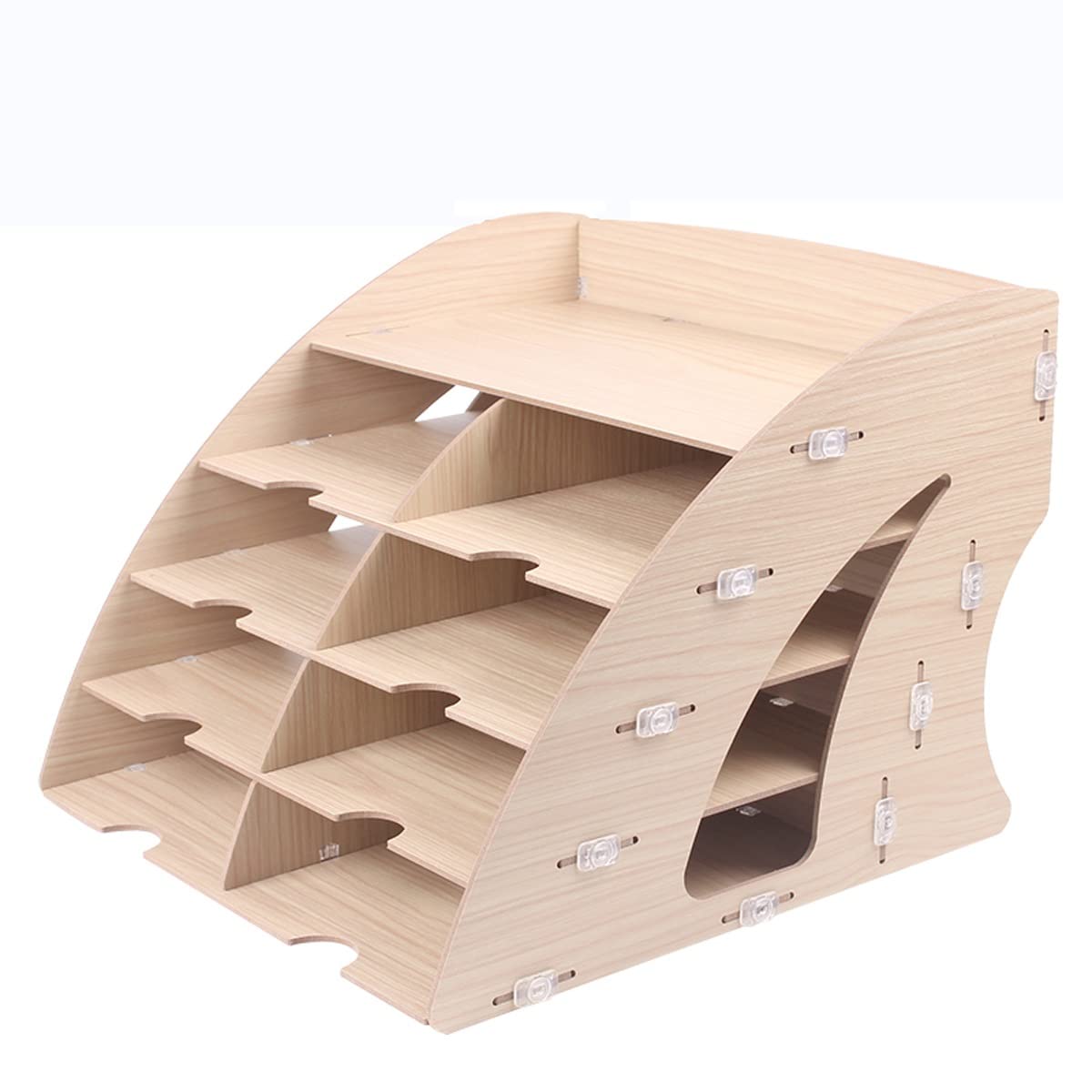 Tingting1992 Wooden Bookshelf Organizer - Desktop Bookcase, Office Supplies Desk Organizer, Countertop Display Rack for Books & Decor | Perfect for Home Office, Study Room & Living Room Storage