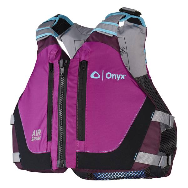 Air Span Breeze Paddling Kayak Vest - Purple, Medium & Large Sizes - Comfortable Life Jacket for Kayaking, Canoeing & Water Sports