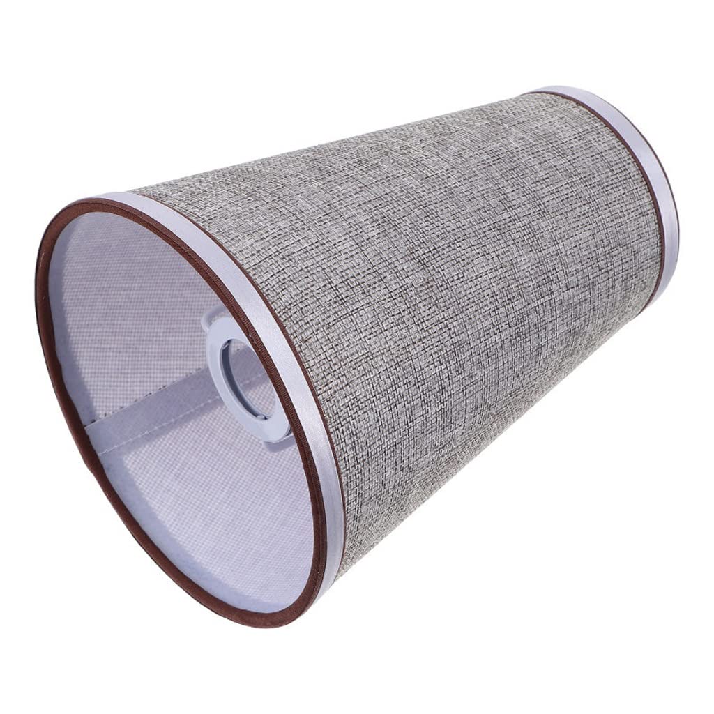 Gray Linen Lampshade Cover for E14 Base - 15x20cm Chandelier Light Shade - Vintage Home Decor for Living Room, Bedroom & Dining Room Lighting