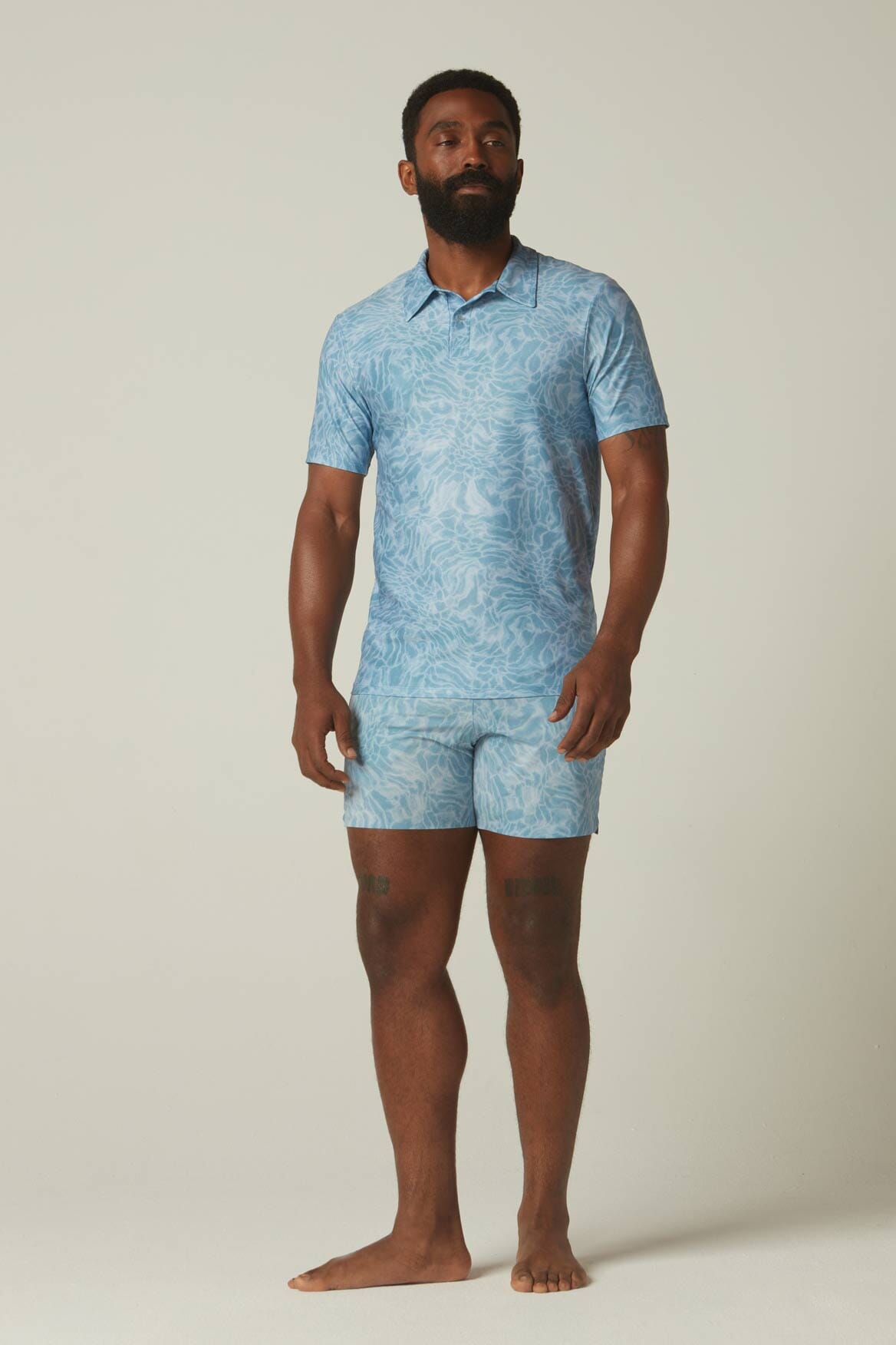 Jaxon Polo Shirt for Men - Poolside Blue Mist - Casual Summer Wear for Beach, Golf & Outdoor Activities
