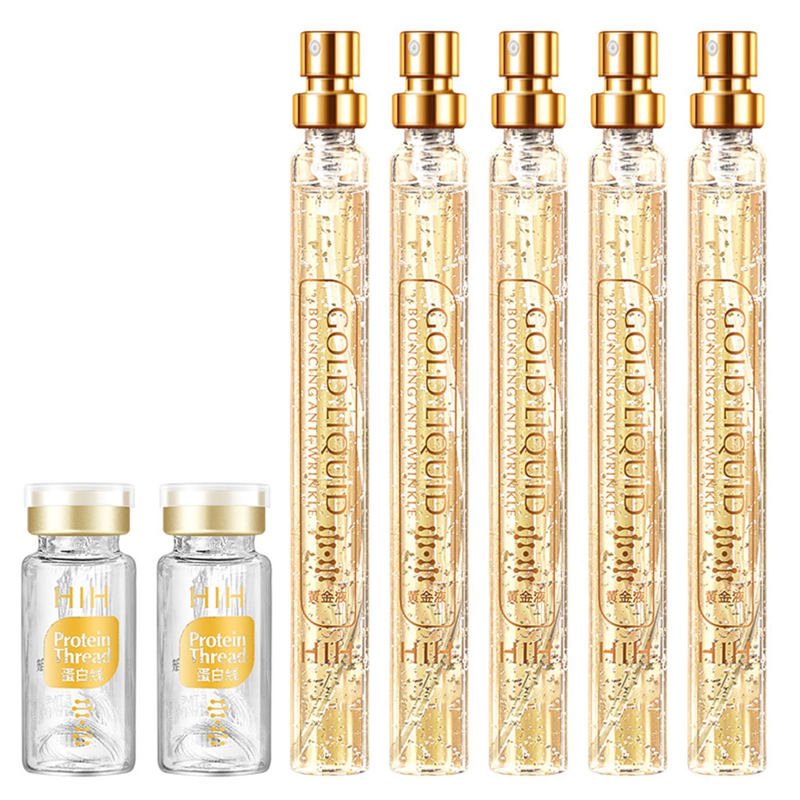 Instalift Soluble Protein Thread & Nano Gold Lift Kit - Absorbable Protein Thread Filler for Face Lifting & Plumping - Silk Fibroin Based Anti-Aging Treatment for Wrinkles & Sagging Skin - Perfect for At-Home Facial Rejuvenation & Professional Skin Tightening
