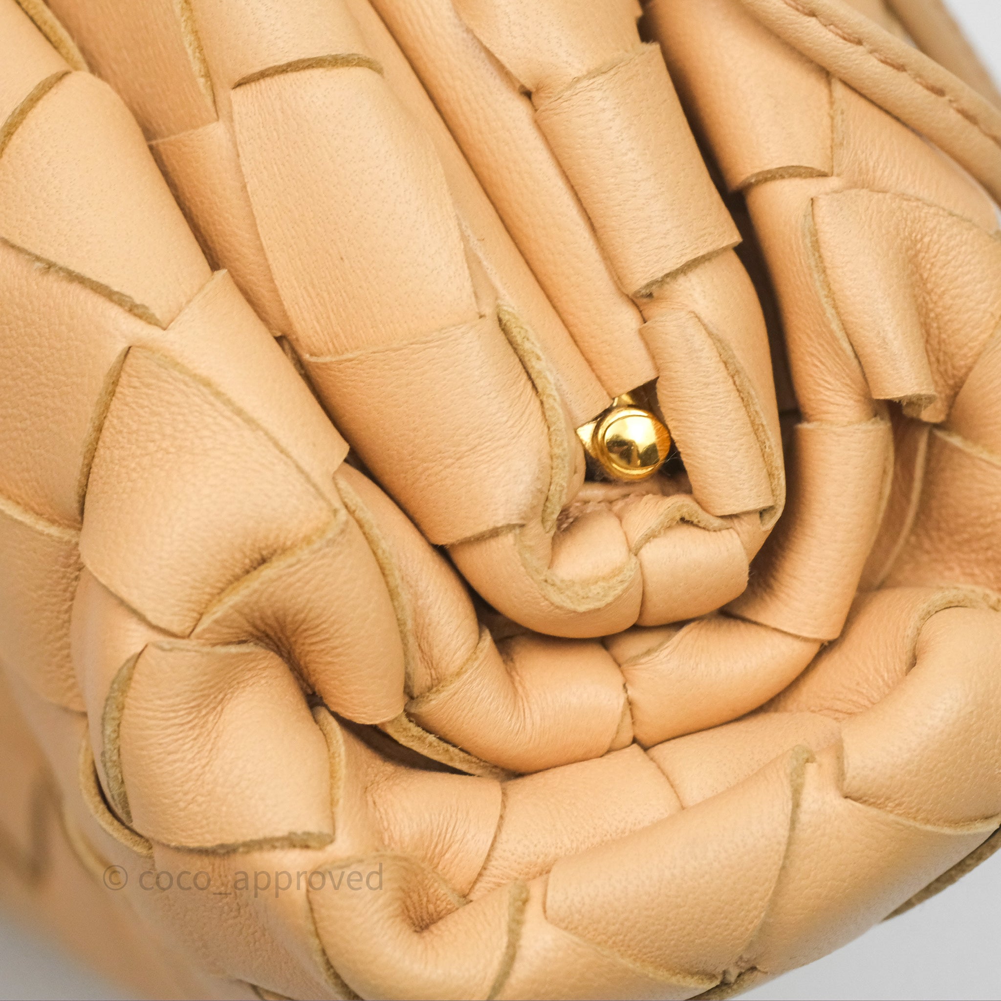 Bottega Veneta Mini Pouch Intrecciato Lambskin Crossbody Bag in Beige | Luxury Leather Clutch for Women | Perfect for Evening Parties, Date Nights & Special Occasions