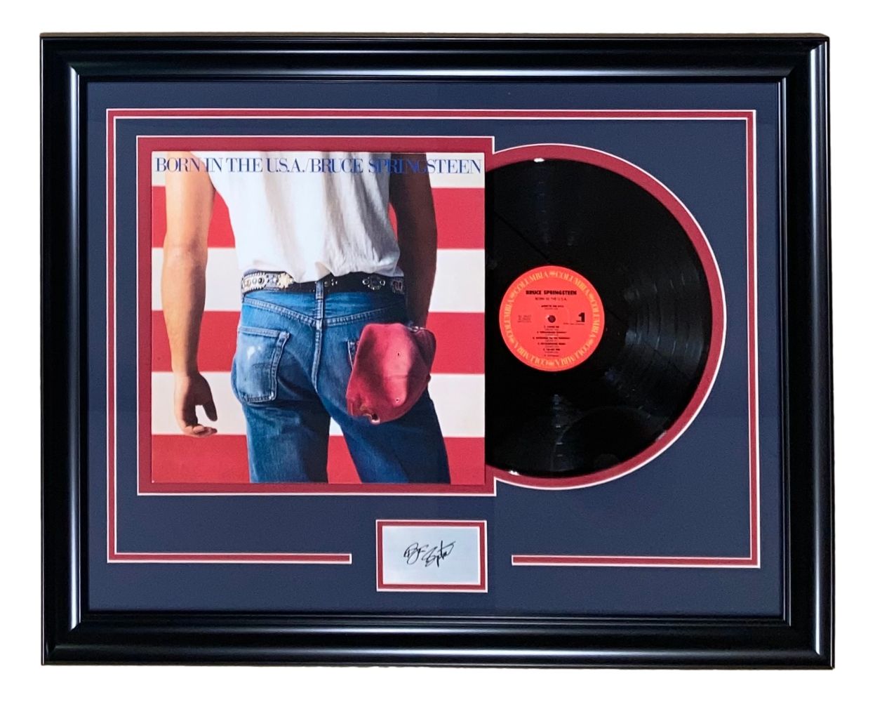 Bruce Springsteen Born in the USA Framed Vinyl Record with Laser Engraved Autograph - Perfect for Music Lovers & Home Decor
