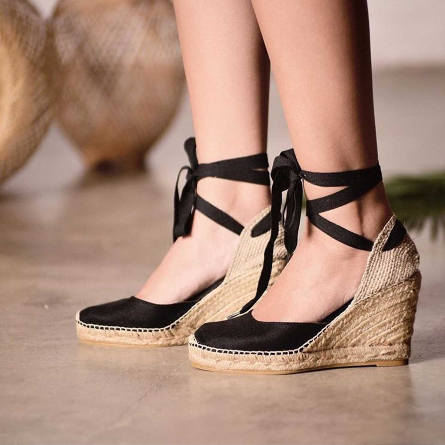 Women's Comfortable Linen Wedge Espadrille Sandals - Breathable High Heel Summer Shoes for Beach, Wedding & Casual Outings