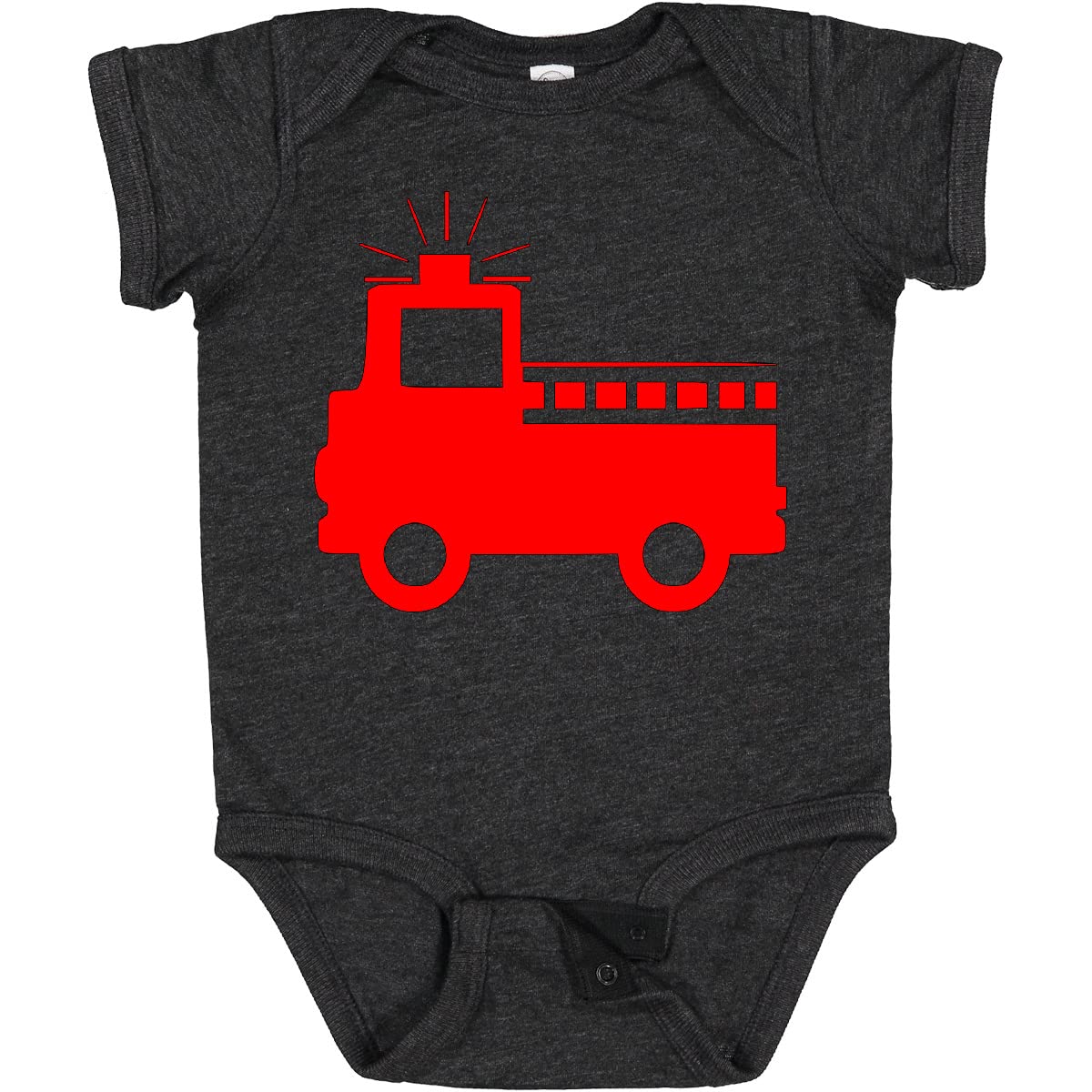 Inktastic Red Fire Engine Baby Bodysuit - Cute Infant Onesie for Boys & Girls | Soft Cotton Baby Gift for Firefighter Theme, Birthday & Holidays | Perfect for Playtime, Photo Shoots & Special Occasions
