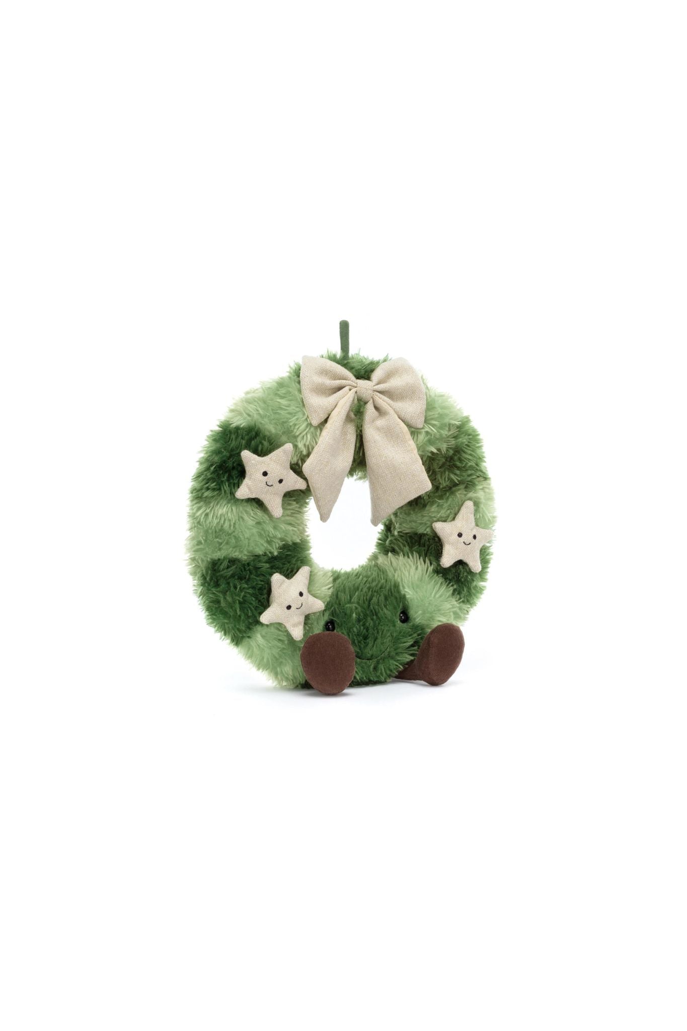 Jellycat Amuseable Nordic Spruce Wreath - Soft Plush Christmas Wreath Decor for Holiday Home, Door & Wall