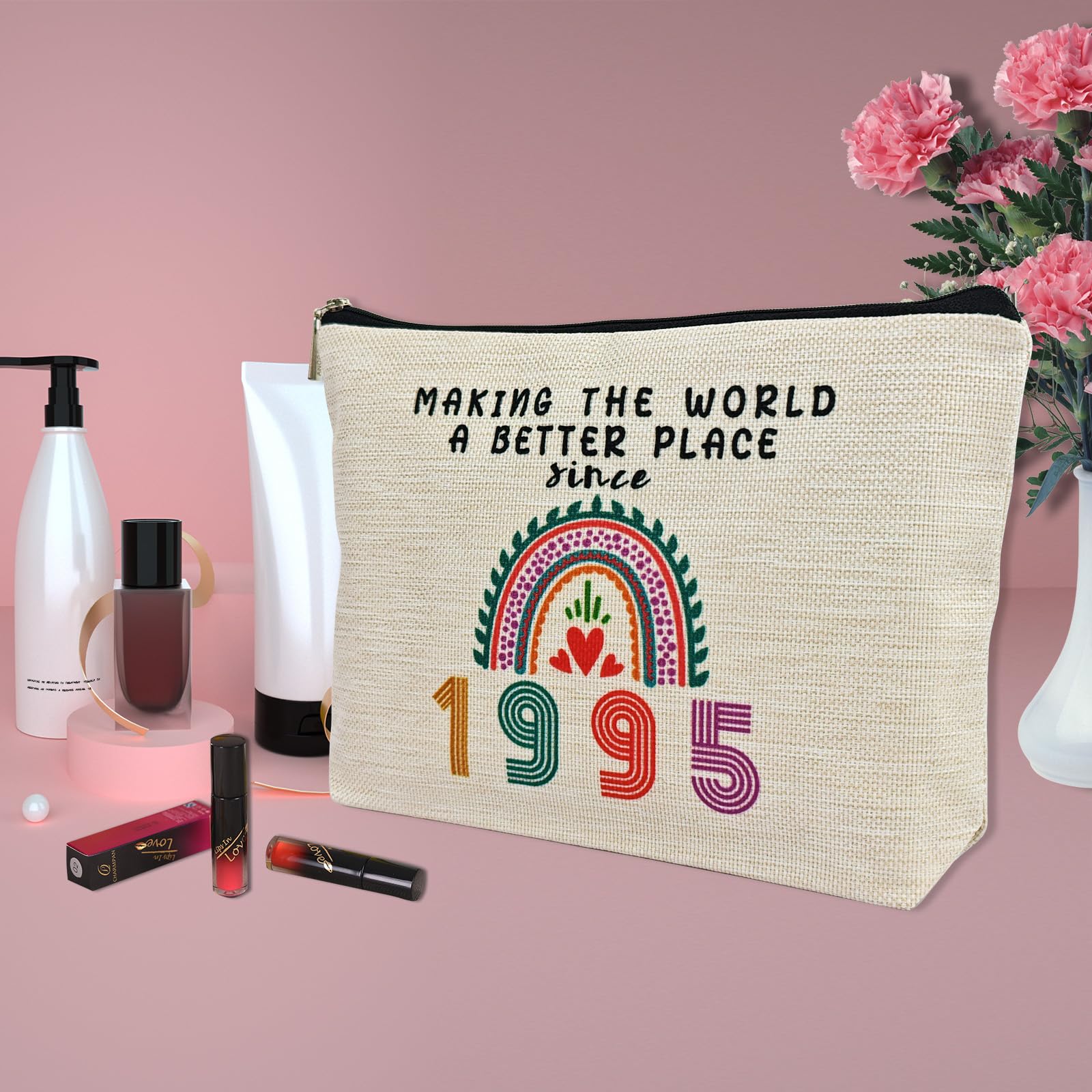 30th Birthday Gifts for Women - Elegant Makeup Bags & Cosmetic Travel Organizer | Perfect 30 Year Old Gift Ideas for Wife, Sister, Best Friend & Mom | 1995 Anniversary Present & Mothers Day Gift | Great for Travel, Parties & Daily Use