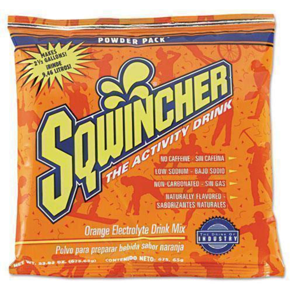 Sqwincher Electrolyte Powder Pack - Orange Flavor, 23.83 oz (Pack of 32) | Hydration Drink Mix for Athletes, Outdoor Activities & Workouts | Fast Replenishment for Dehydration Relief