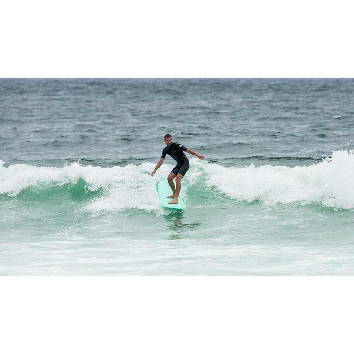 Retro 9'6 Modern Longboard - Two Tone Blue PU Surfboard for Adults & Beginners | Perfect for Beach Cruising, Wave Riding & Summer Surfing