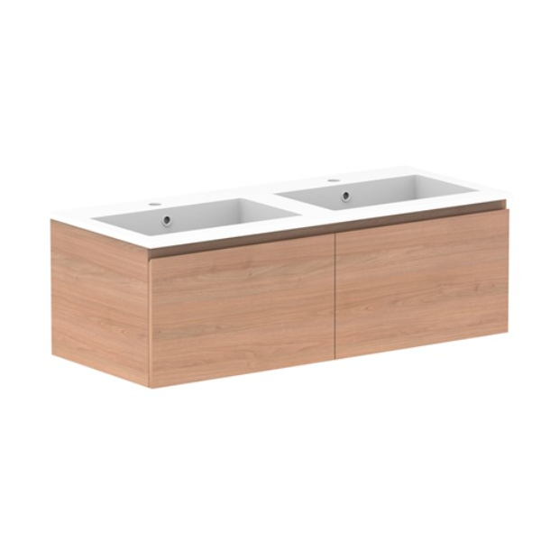 ADP Glacier Lite All Drawer Slim Vanity with Cast Marble Top - Modern Bathroom Vanity with Storage for Small Spaces, Perfect for Apartments and Powder Rooms