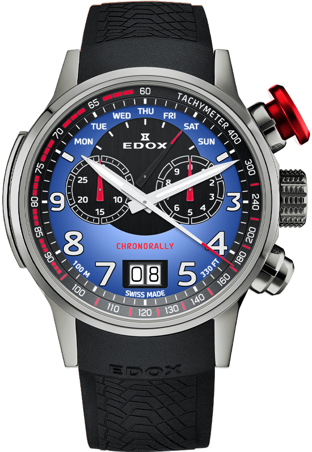 Edox Chronorally Chronograph Limited Edition 38001 TINR BUDN - Swiss Luxury Men's Watch for Racing Enthusiasts - Perfect for Motorsport Events & Formal Occasions