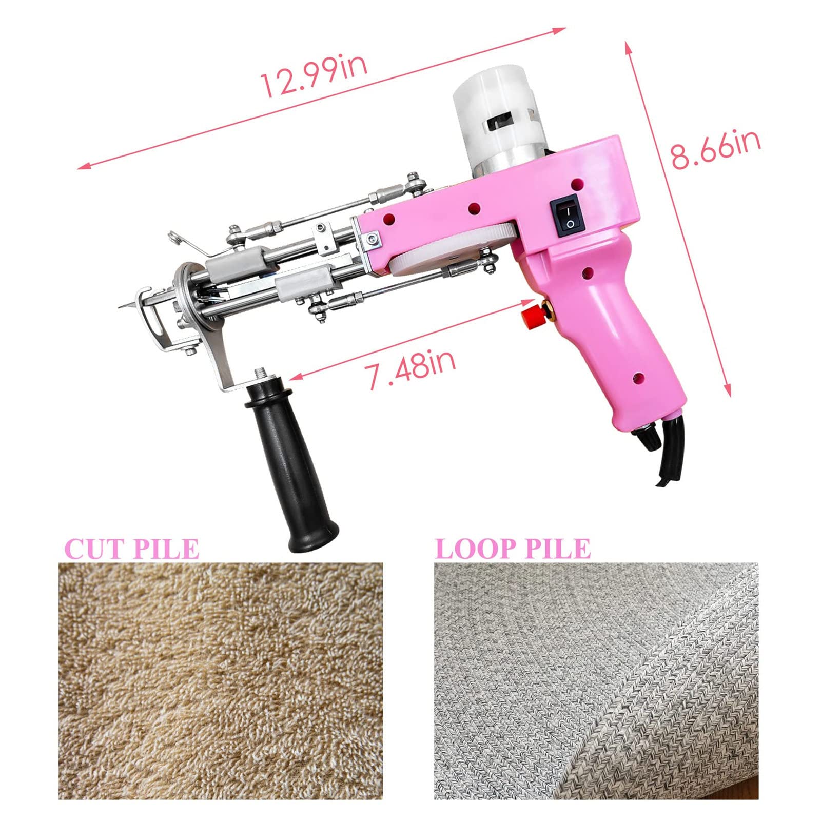 Electric Carpet Tufting Gun - Professional Carpet Weaving & Flocking Machine for Industrial Embroidery, Loop Pile Knitting | Perfect for Home Decor, DIY Crafts & Professional Carpet Making