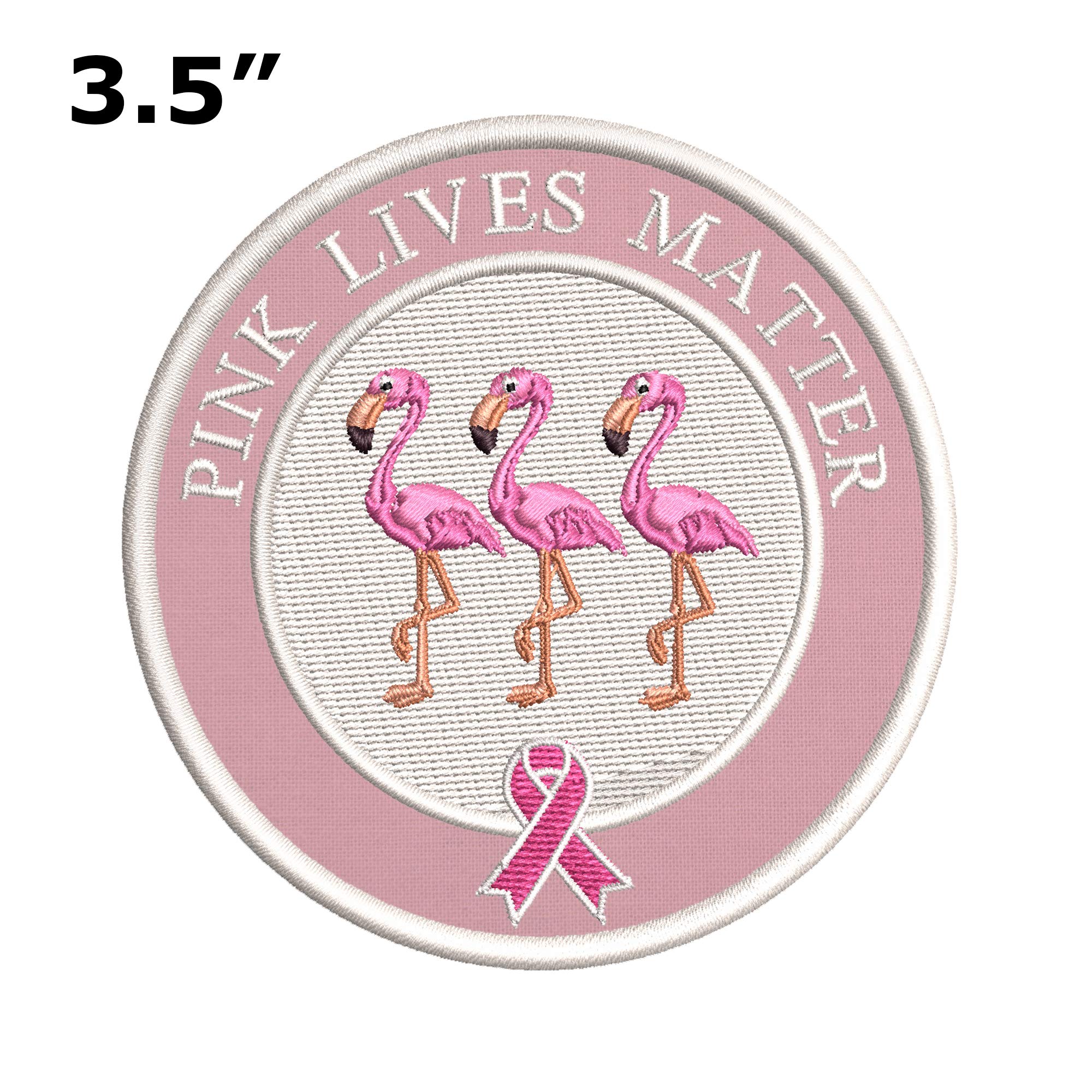 Breast Cancer Awareness Pink Ribbon Flamingo 3.5