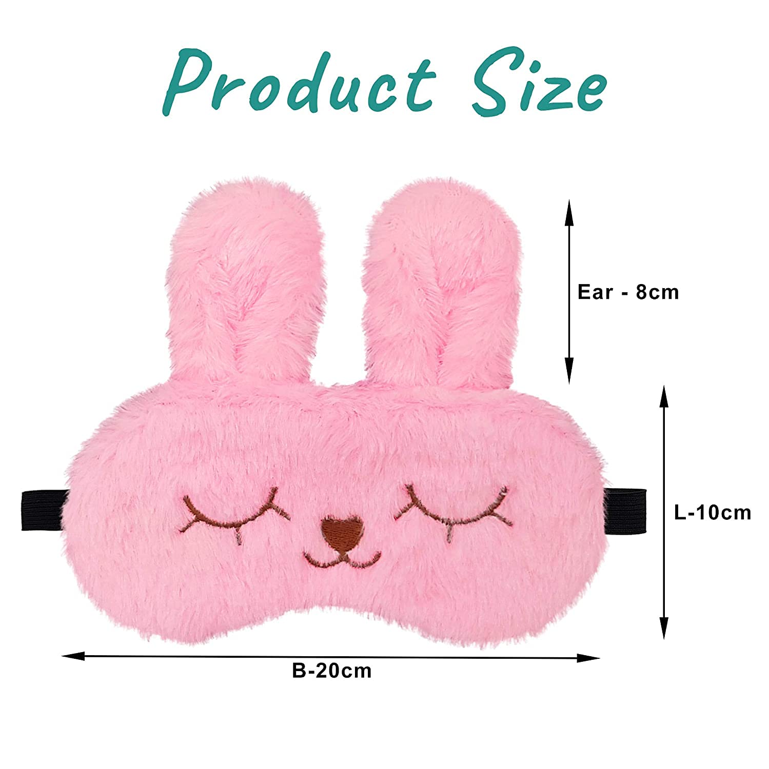 Soft Plush Bunny Sleep Mask for Women & Men - Comfortable Eye Cover for Insomnia Relief, Meditation, Travel & Puffy Eyes - Cute Animal Eye Shade for Dark Circles & Beauty Sleep (Perfect for Home, Office & Airplane Use)