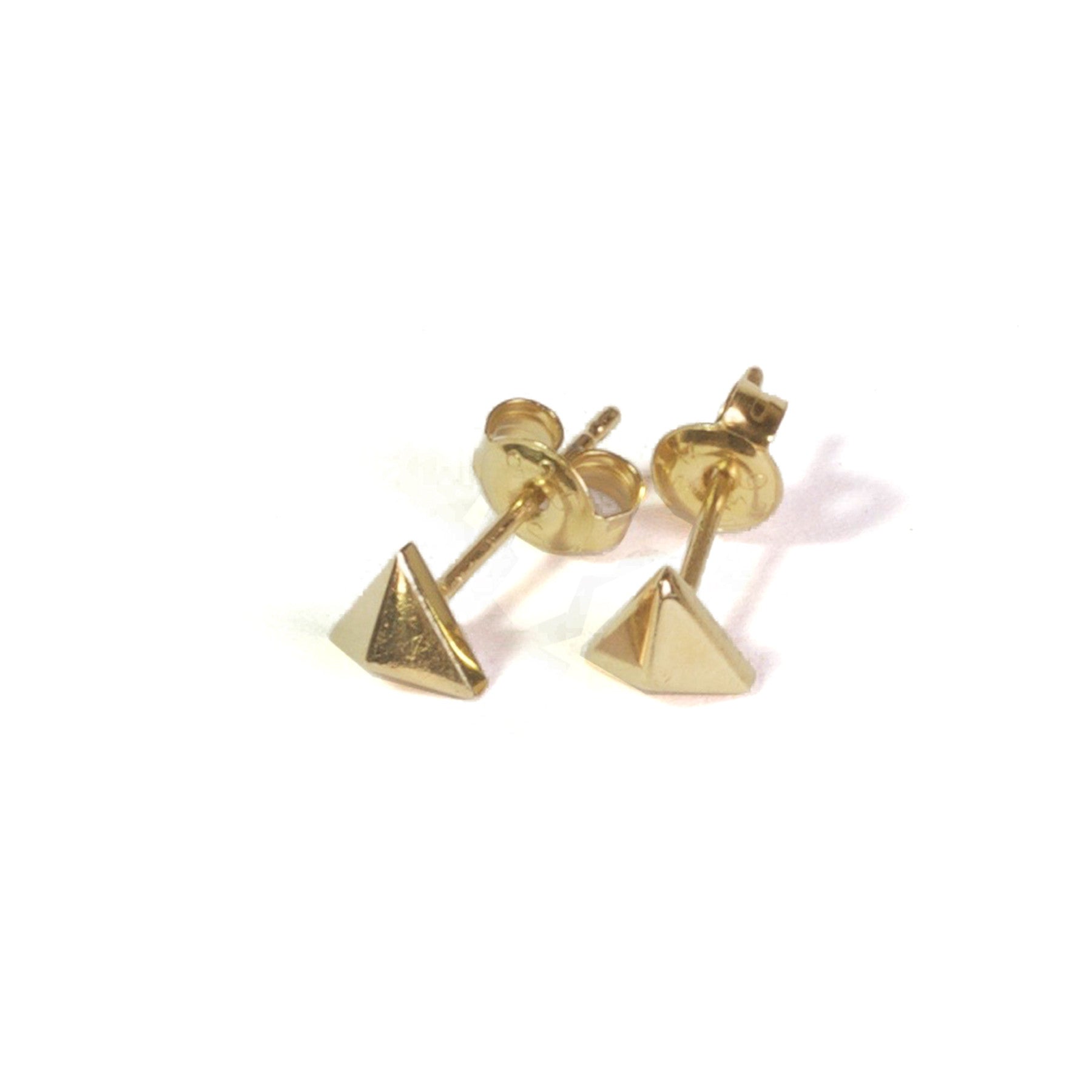 Premium Triangle Prism Stud Earrings for Women - Geometric Crystal Studs for Daily Wear & Special Occasions