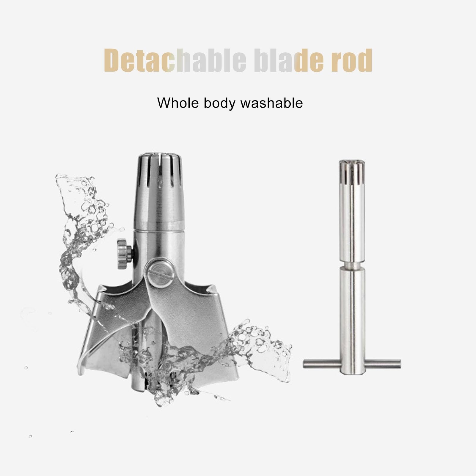 360° Rotating Stainless Steel Manual Nose Hair Trimmer with Rounded Head - Safe & Precise Nasal Hair Removal for Men - Perfect for Travel, Grooming Kits & Personal Care