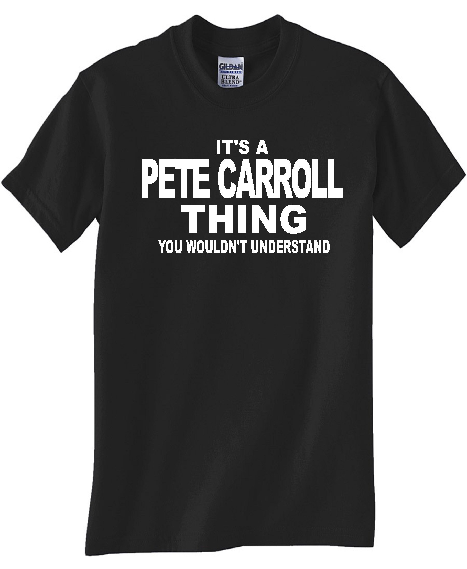 Gildan Pete Carroll Black T-Shirt for Men | Comfortable Cotton Tee for Football Fans, Casual Wear & Game Day Outfits