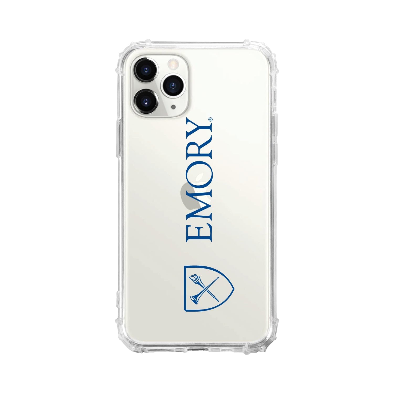 OTM Essentials Durable Shockproof Phone Case for iPhone 12/12 Pro - Classic White Design with Reinforced Edges | Emory University Themed Protective Cover | Perfect for College Students, Alumni & School Spirit Enthusiasts