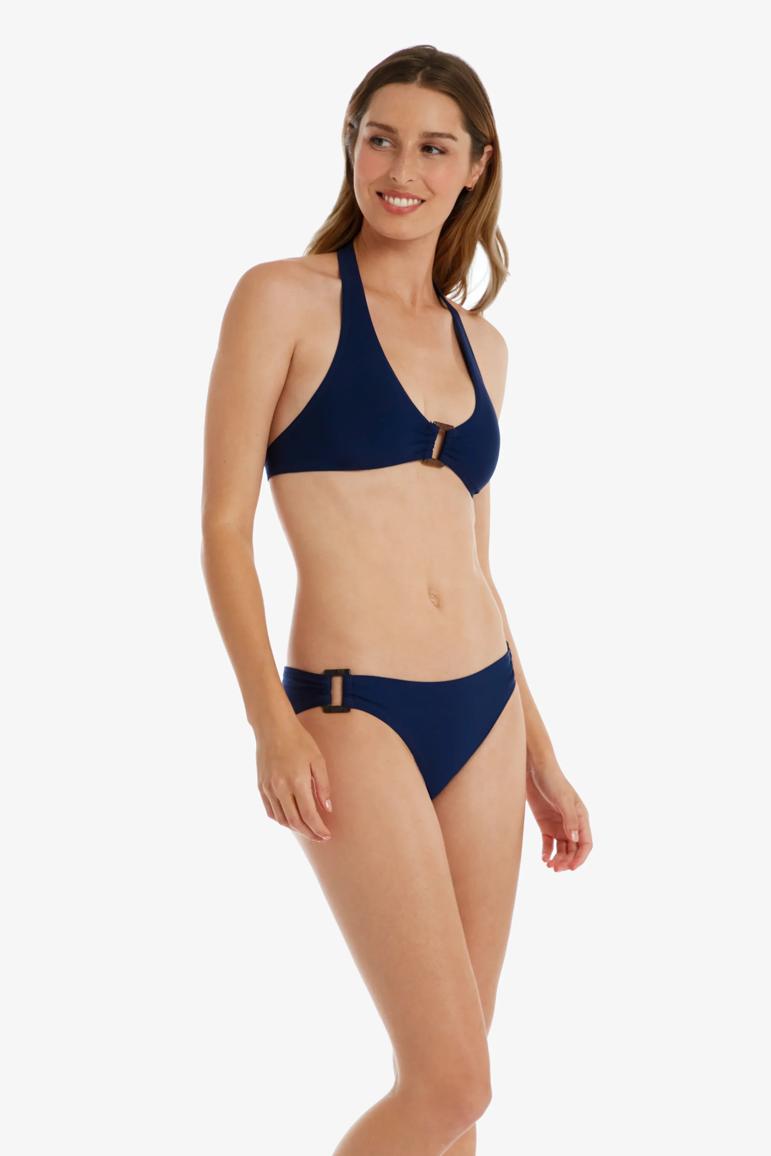 Premium Navy Tortoise Halter for Women - Comfortable & Stylish Summer Beachwear for Outdoor Activities and Vacations