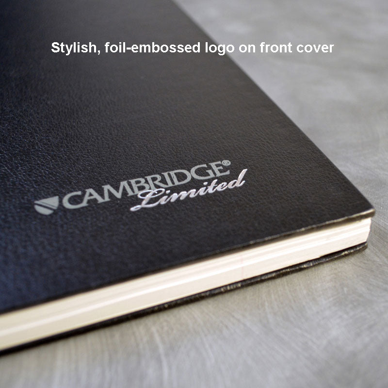 Premium Hardcover Business Notebook - 8 7/8 x 11 Inches, Legal Ruled Pages, 96 Sheets, Black - Perfect for Office Meetings, Business Planning & Professional Note Taking