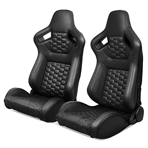 Black PU + Carbon Leather + Hexagonal Quilting
