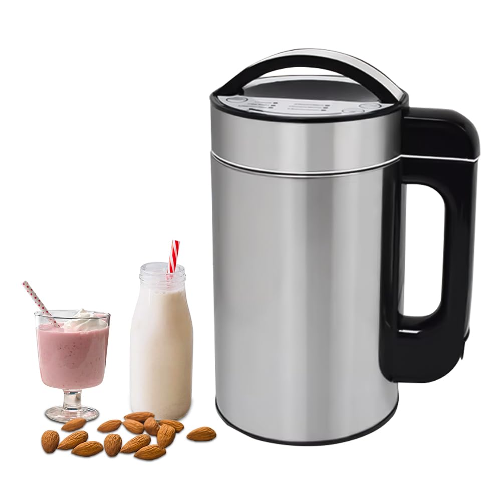 YUEWO Automatic Nut Milk Maker Machine - 7 Modes for Almond, Oat, Soy & Coconut Milk, Soups, Porridges & Smoothies (50oz) - Perfect for Vegan, Dairy-Free & Healthy Lifestyles at Home or Office