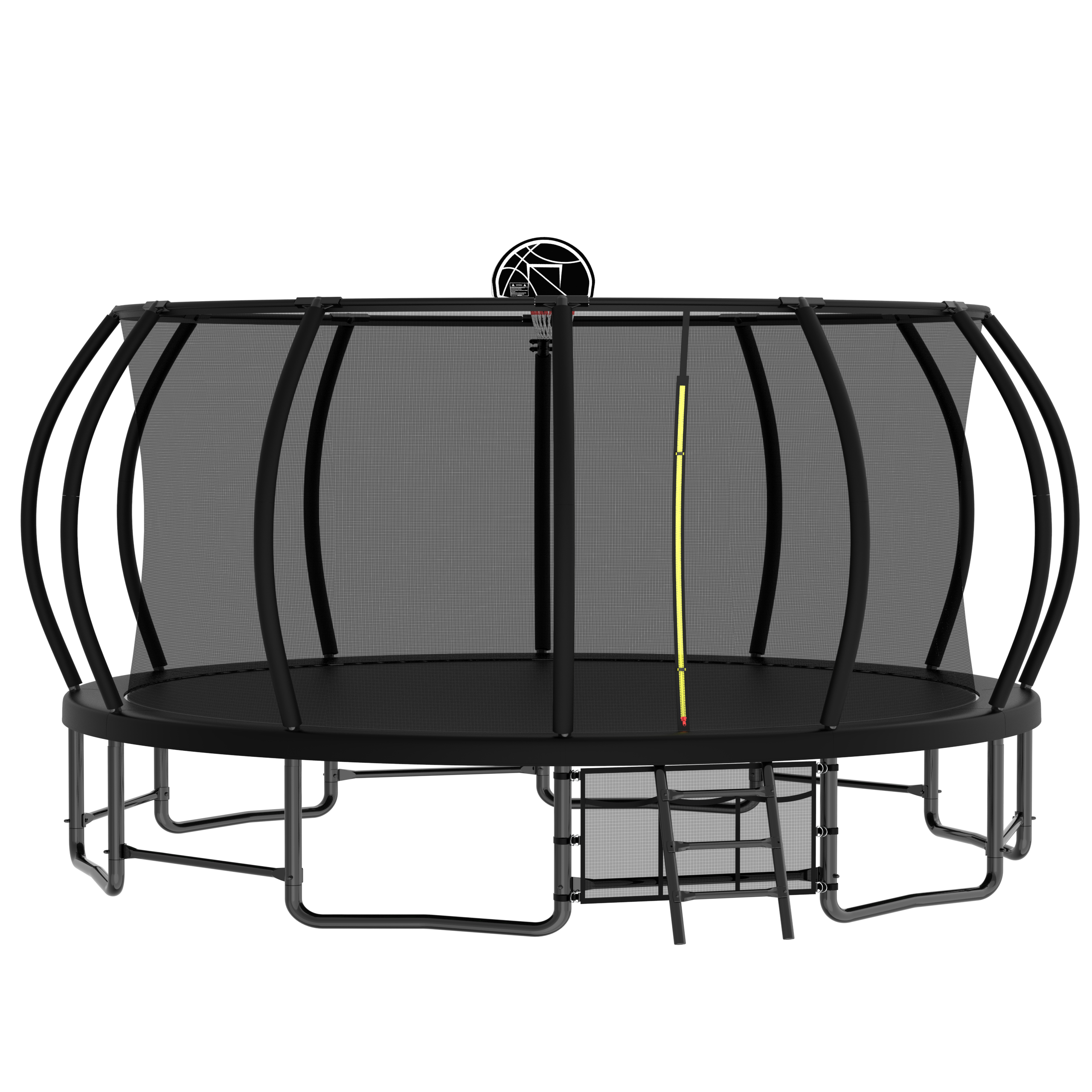 16FT Heavy Duty Outdoor Trampoline for Kids & Adults - ASTM Approved Anti-Rust Pumpkin Trampoline with Curved Poles | Perfect for Backyard Fun, Exercise & Family Bonding