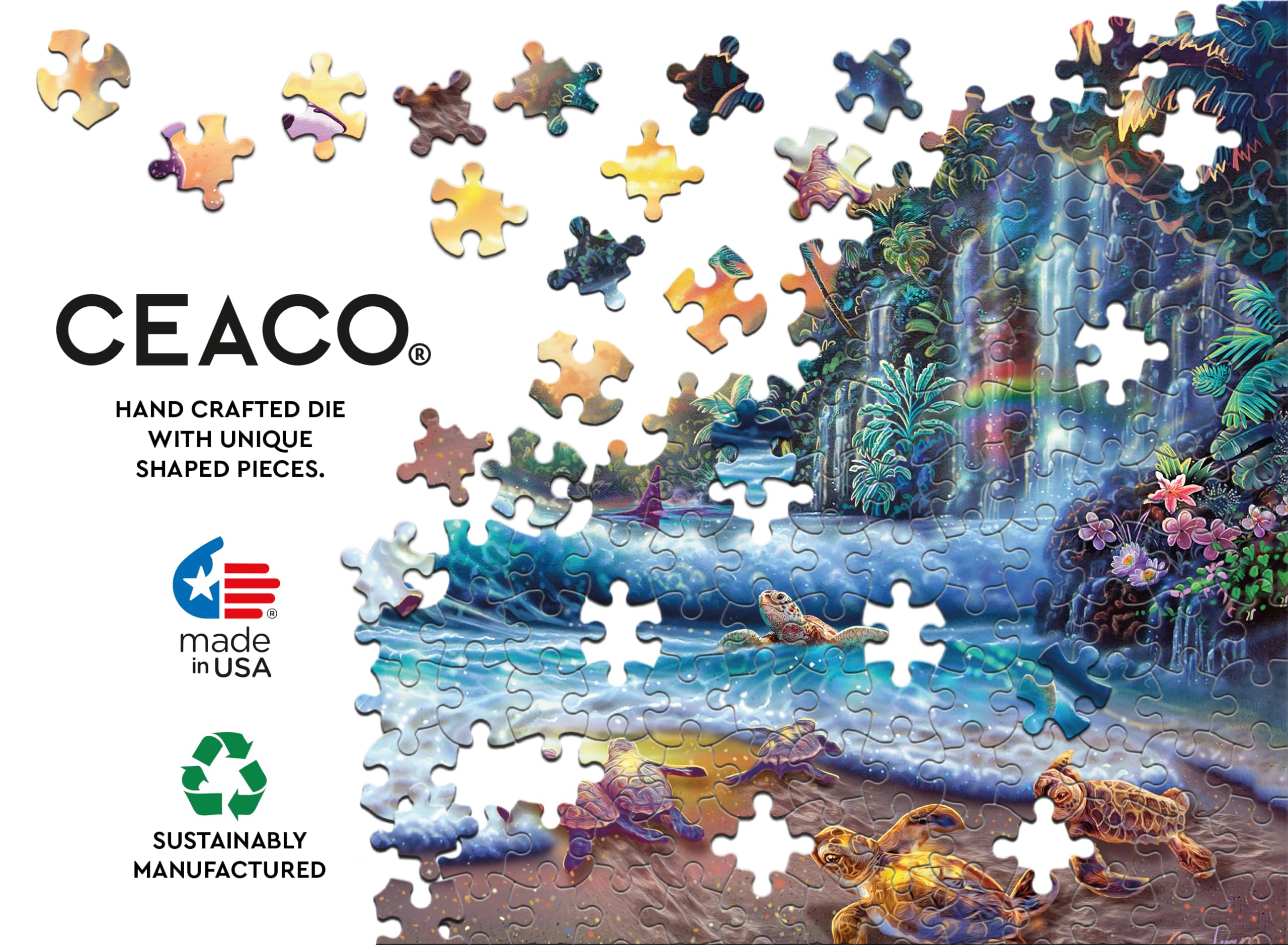 Ceaco 500 Piece Jigsaw Puzzle - Rainbow Cave Foil Puzzle for Adults & Teens - Perfect for Family Game Night, Stress Relief & Home Decor