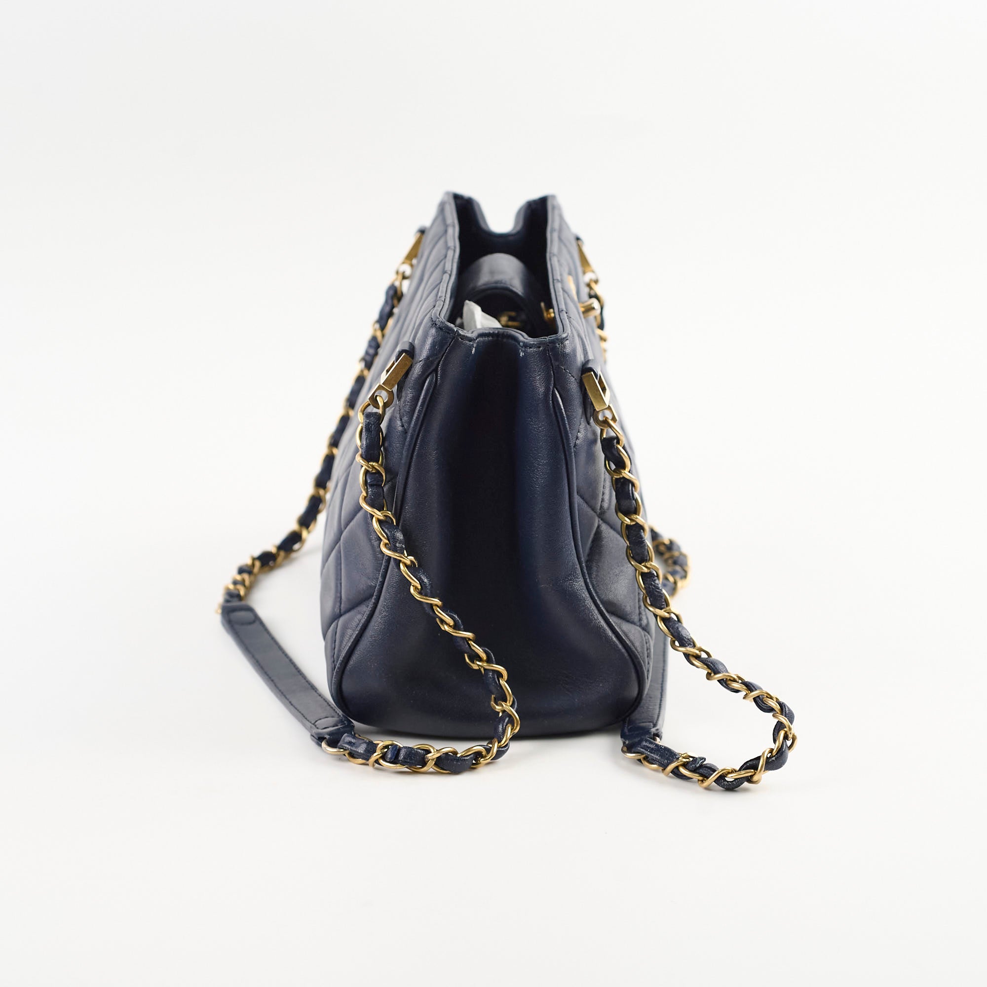 Chanel Navy Blue Seasonal Shoulder Bag for Women | Luxury Designer Handbag for Casual Outings, Parties & Travel | Fashionable Crossbody Purse with Adjustable Strap