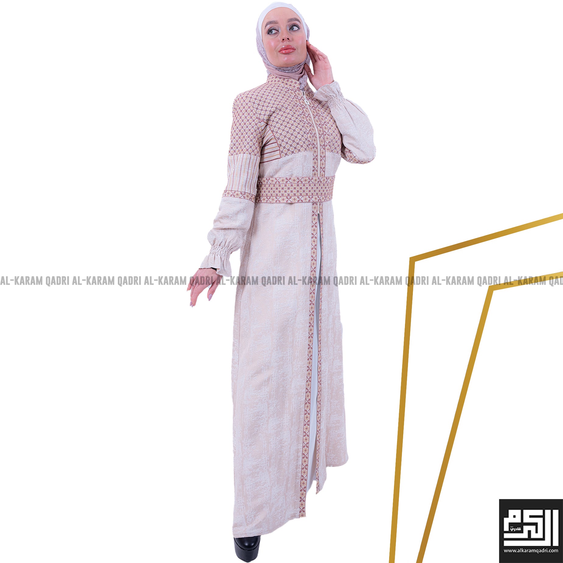 Elegant Embroidered Kaftan Dress for Women - Boho Chic Beach Cover Up, Summer Vacation & Poolside Wear