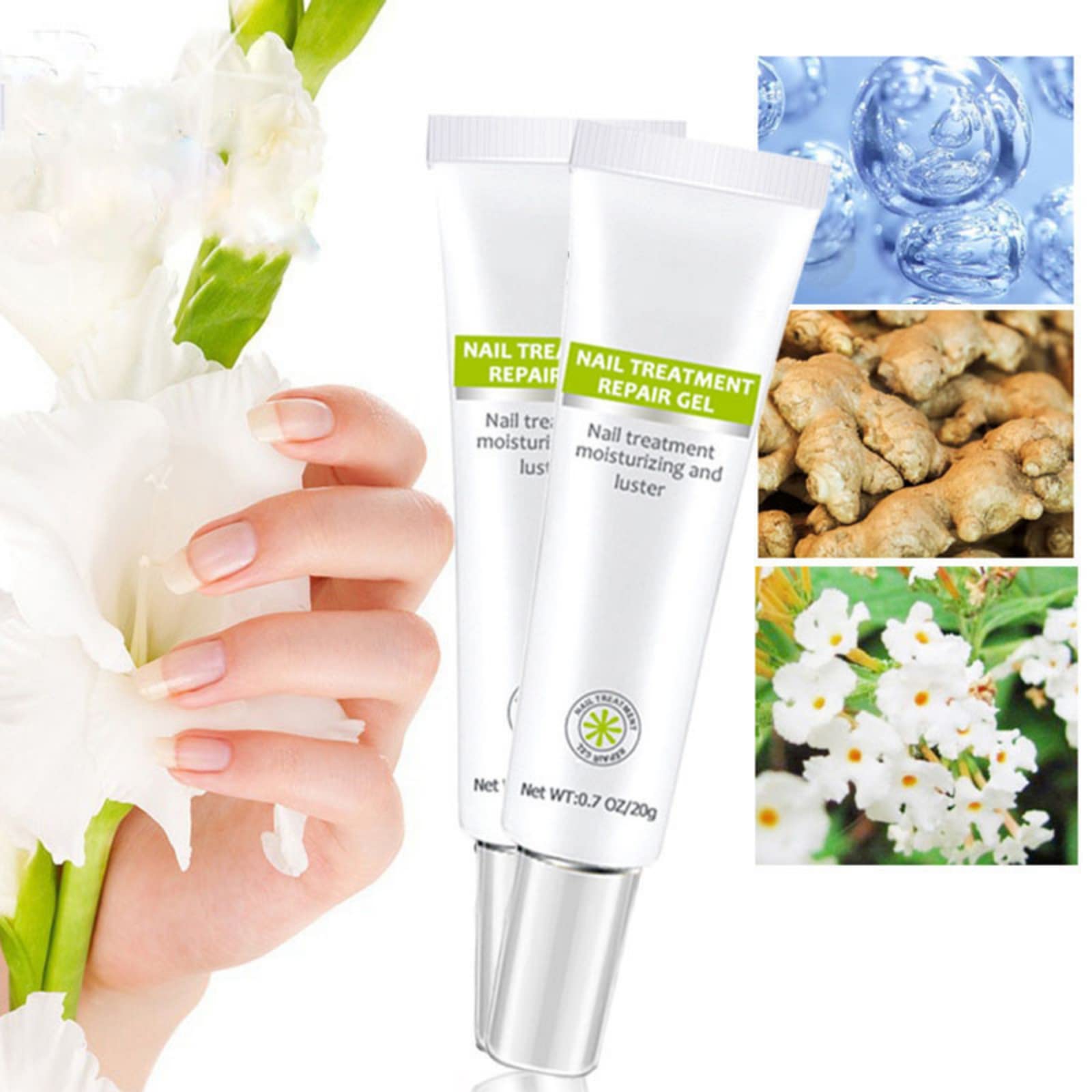 2PCS Nail Repair Gel for Fungal & Damaged Nails - Toenail Treatment & Care - Fast Results in 7 Days - Strengthens & Restores Nails - Perfect for Pedicures, Manicures & At-Home Nail Care