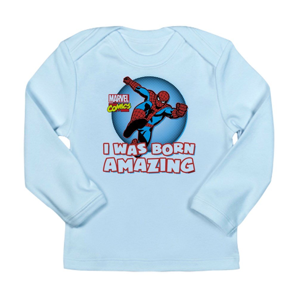 Amazing Spider-Man Long Sleeve Infant T-Shirt - Superhero Baby Clothes for Boys & Girls - Perfect for Halloween, Birthday Parties & Everyday Wear