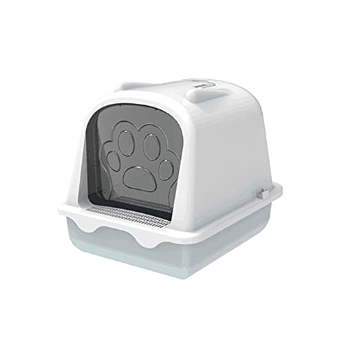 IAOHUO Fully Enclosed Large Cat Litter Box with Removable Deodorizer - Clamshell Design Pet Toilet for Odor Control - Perfect for Indoor Cats & Multi-Cat Households (Color: C)