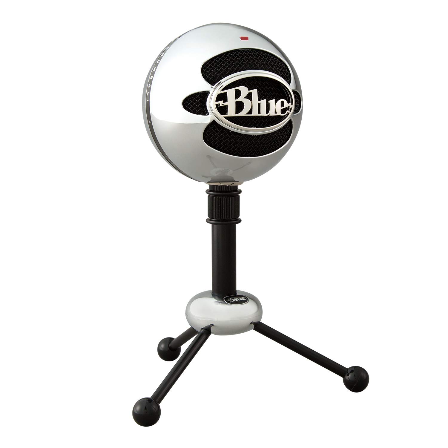 Logitech Blue Snowball USB Microphone - Professional Condenser Mic for PC, Gaming, Podcasting, Streaming & Studio Recording - Brushed Aluminum Design - Perfect for Home Studios, Twitch Streamers & YouTube Content Creators