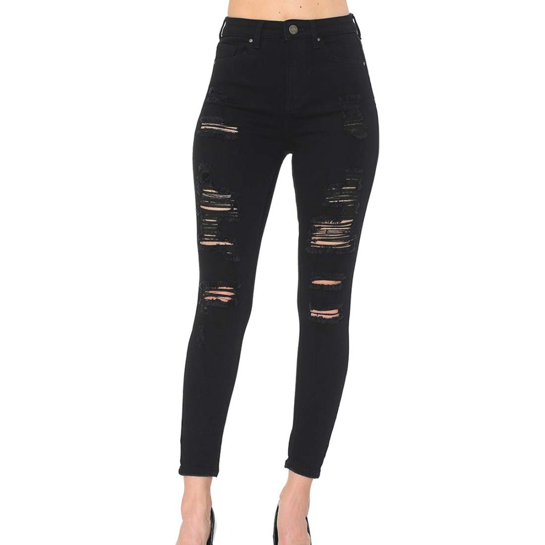 Women's High Waist Push-Up Skinny Jeans - Stretch Denim with 3 Button Closure for a Flattering Fit | Perfect for Casual Outings, Date Nights & Everyday Wear