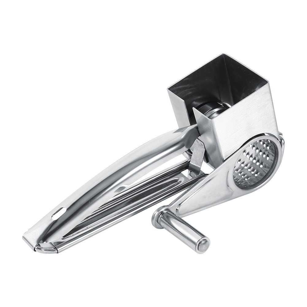Premium Stainless Steel Rotary Cheese Grater - Multipurpose Kitchen Tool for Shredding Cheese, Vegetables & Chocolate | Perfect for Pasta, Pizza, Salads & Baking