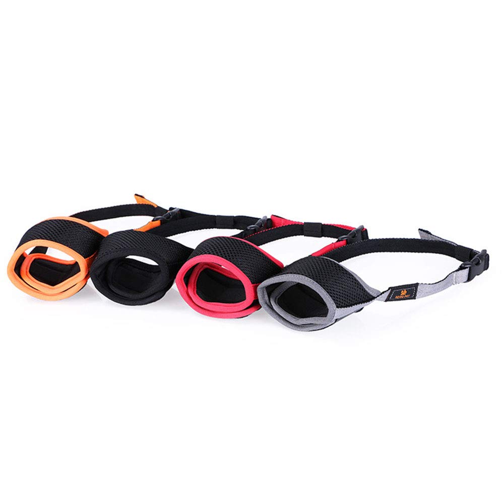 **Breathable Adjustable Dog Muzzle for Small & Medium Dogs - Anti-Biting & Barking Mesh Mouth Cover (Size M, Red) - Perfect for Training, Grooming & Vet Visits**