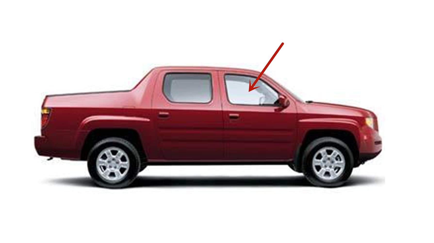 Passenger Side Front Door Window Glass for 2006-2014 Honda Ridgeline Crew Cab - Tempered Safety Glass - Perfect Replacement for Broken or Cracked Windows - Ideal for DIY Auto Repairs and Vehicle Maintenance
