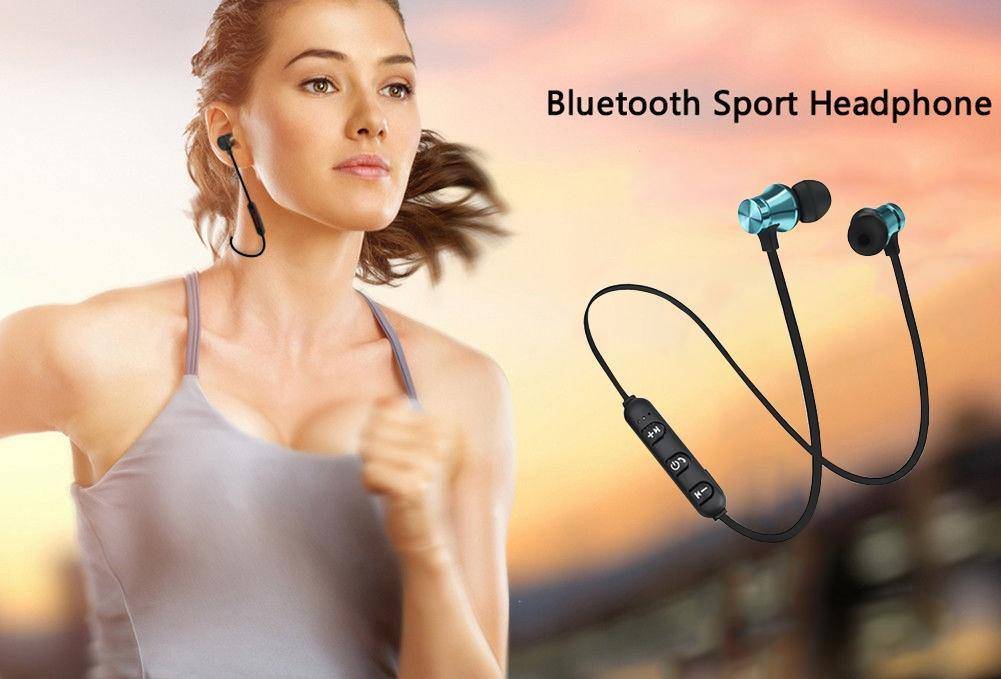 Wireless Sports Bluetooth Magnetic Earphones with Mic & Volume Control - Perfect for Running, Gym & Outdoor Activities