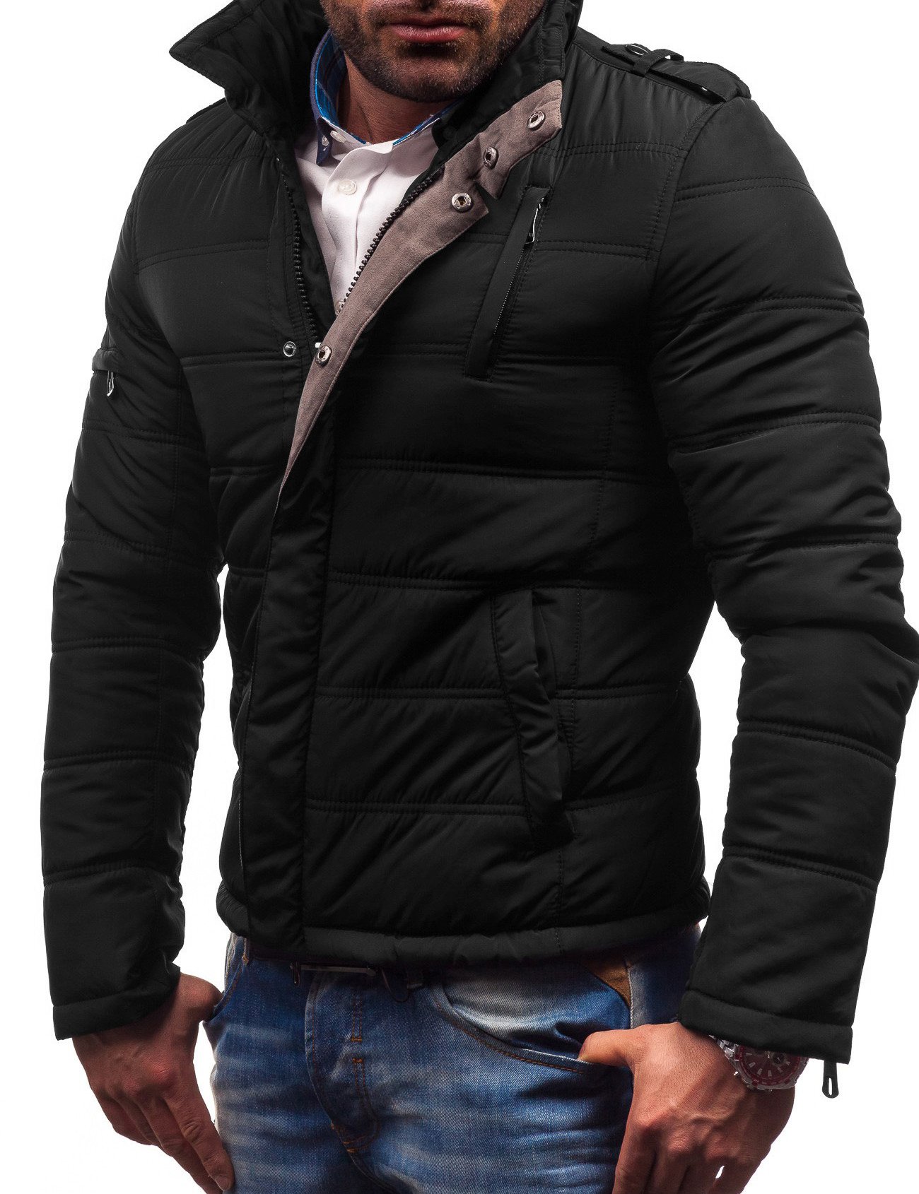 Men's Stylish Winter Thick Parka Jacket - Warm Bubble Coat for Outdoor