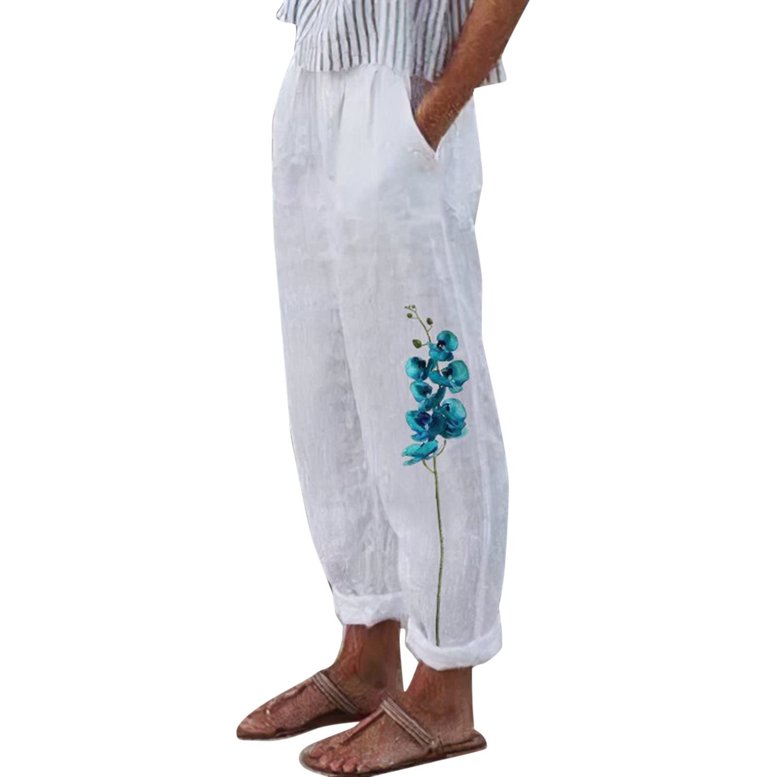 Keepfit Women's Cotton Pants - Comfortable Daily Wear & Home Lounge Pants for Women - Perfect for Yoga, Relaxation and Casual Outfits