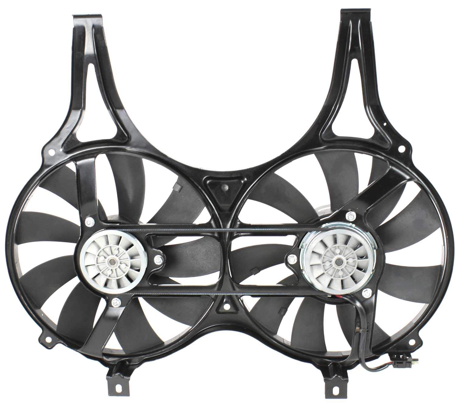 Evan-Fischer Radiator Fan Assembly Replacement for 1996-1997 Mercedes Benz E320 - Dual Fan Cooling System - Perfect for Engine Overheating Prevention & Summer Driving