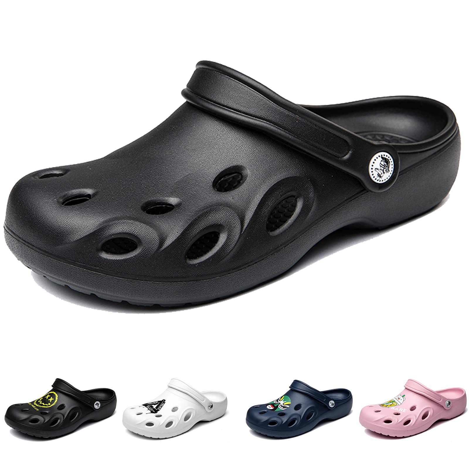 CYian Men's & Women's Casual Garden Clogs - Slip-On Water Shoes with Non-Slip Sole for Summer, Beach, Pool & Outdoor Activities