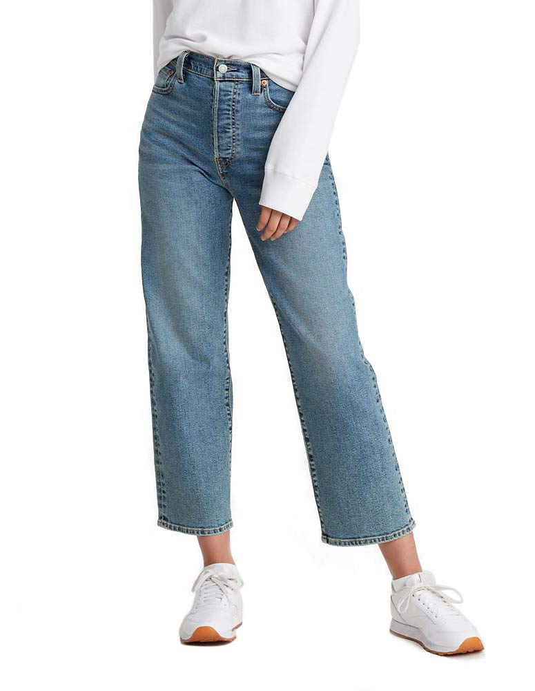 Levi's Women's Ribcage Straight Ankle Jeans - High Waist Slim Fit Denim Pants for Casual & Office Wear