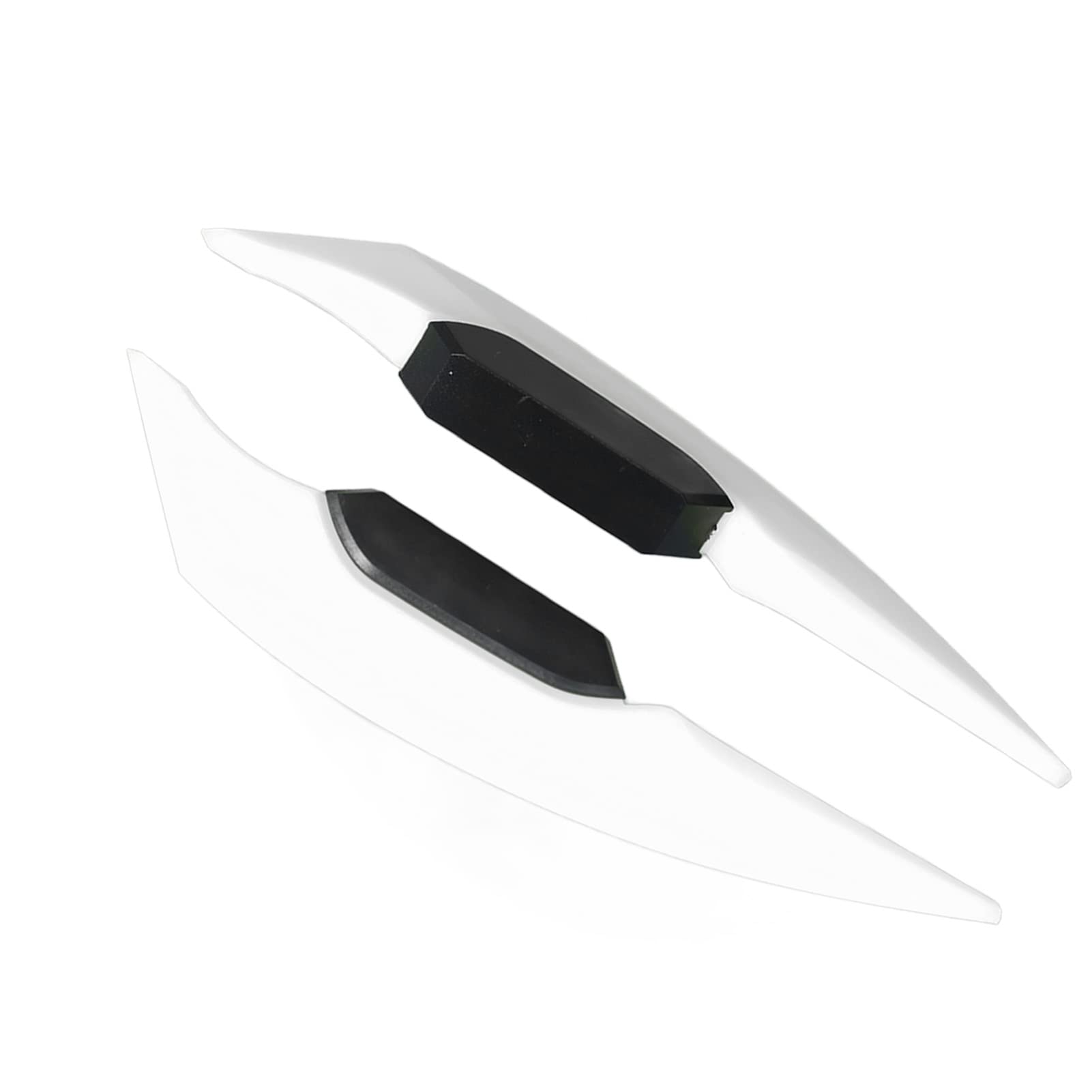 Universal Motorcycle Winglet Aerodynamic Spoiler - 1 Pair for Motorbike & E-Bikes (White) - Enhances Speed & Stability