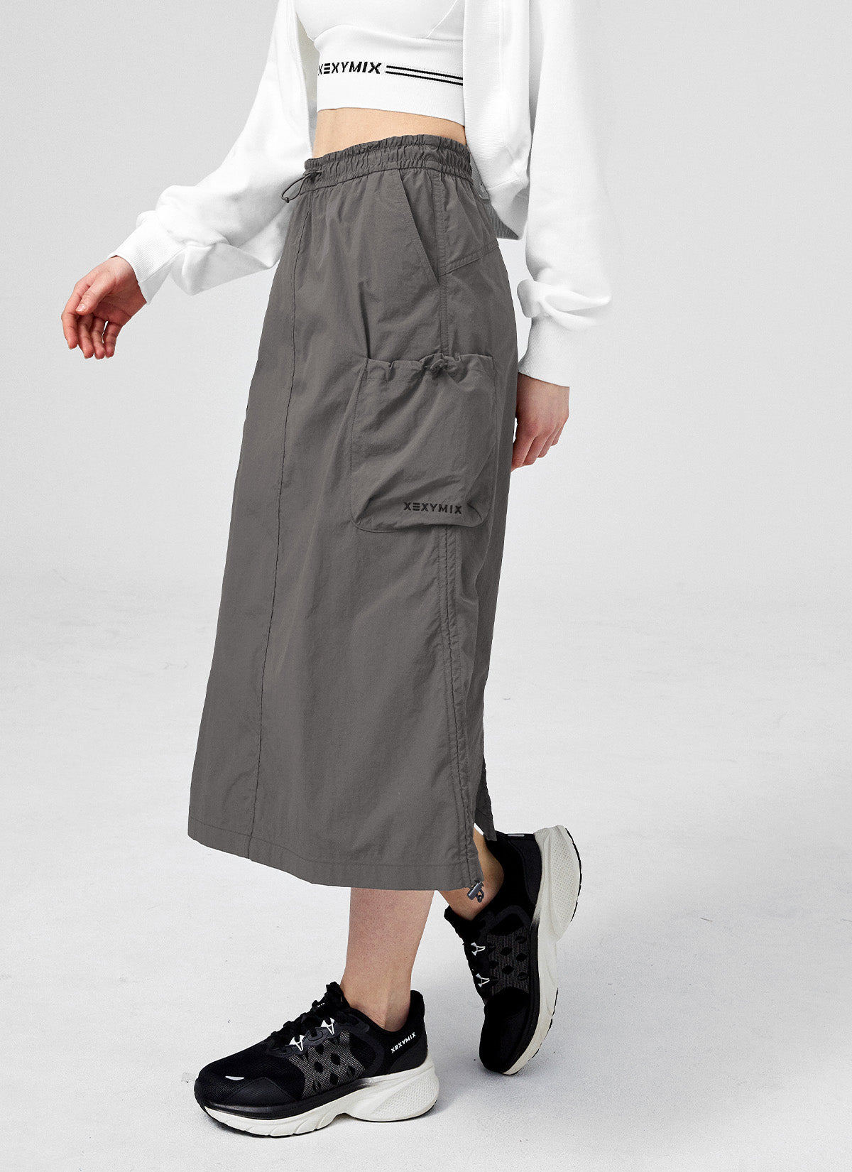 Comfortable Utility Cargo Long Skirts for Women - Stretchable Casual Maxi Skirt with Pockets for Hiking, Travel & Everyday Wear