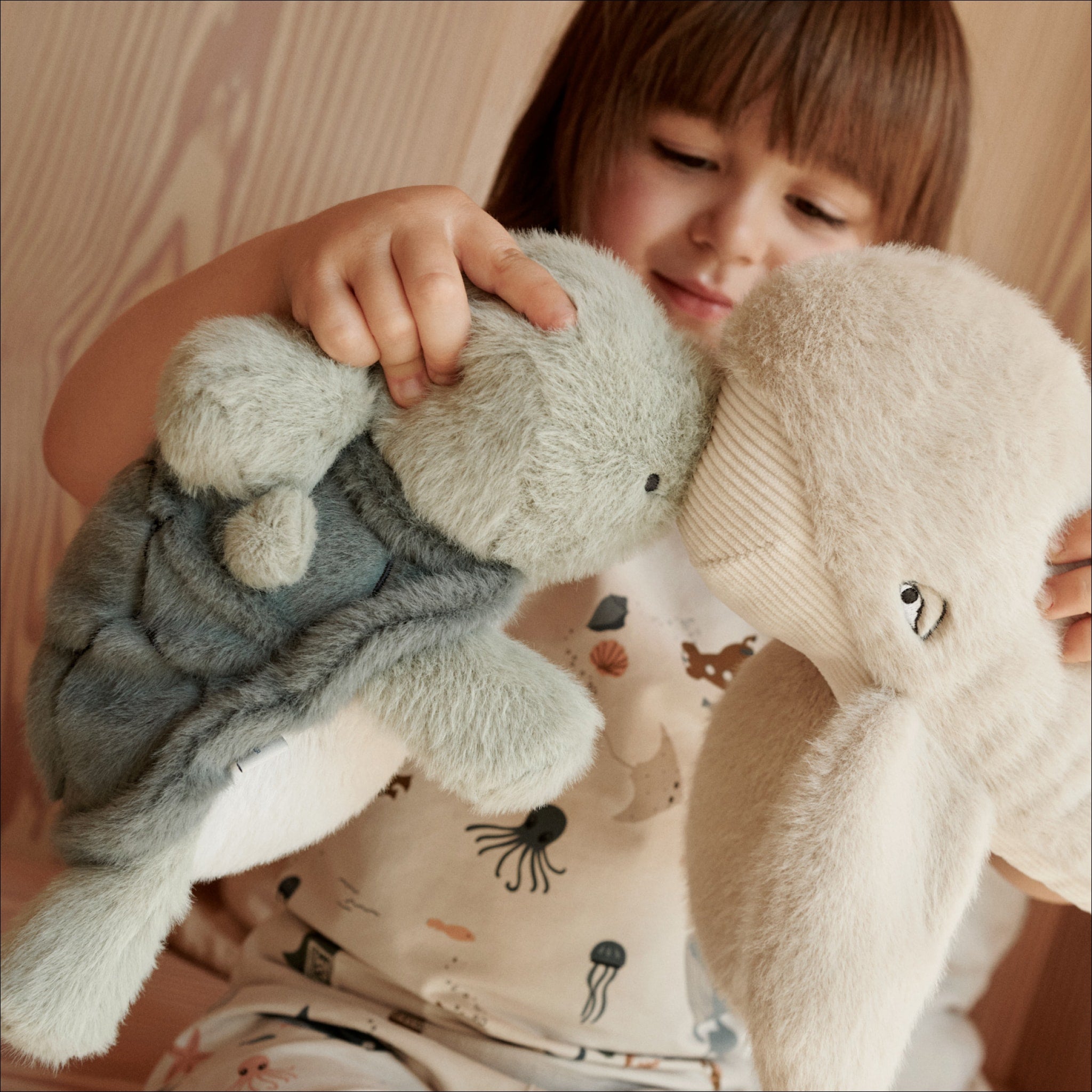 LIEWOOD Berman Whale Stuffed Animal - Soft Plush Whale Toy for Kids, Cute Mist Gray Whale Pillow for Nursery Decor & Cuddling Companion
