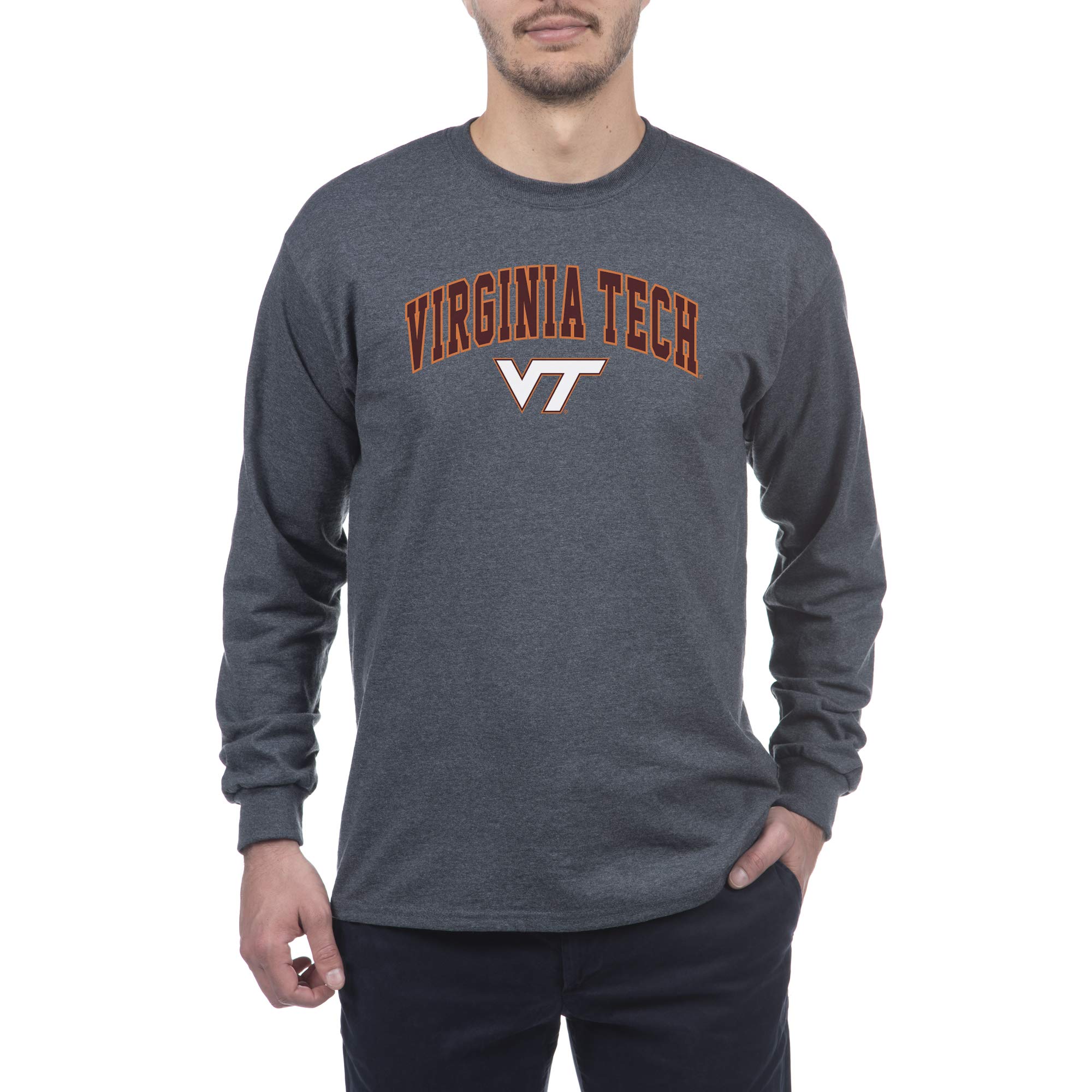 Elite Fan Shop Men's Arch Long Sleeve T-Shirt - Comfortable Cotton Crewneck Shirt for Casual Wear, Workout & Everyday Outfits